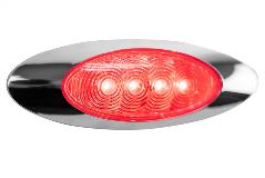 Miller Millennium Marker Light Red/Clear 12/24 LED
