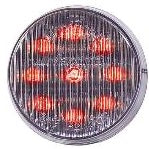 Maxxima 2" Round LED, Red/Clear