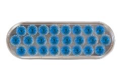 Maxxima Oval LED Warning Light, Blue/Clear