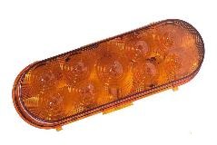 Maxxima 6" Oval LED Park/Turn Light, Amber/Clear