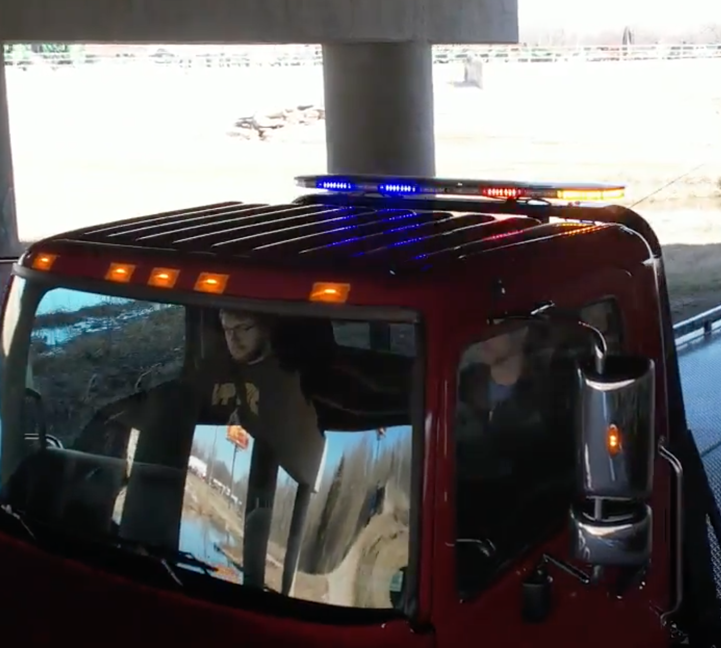 red blue clear light bar