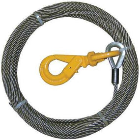 BA Products Fiber Core Winch Cable with Self-Locking Swivel Hook