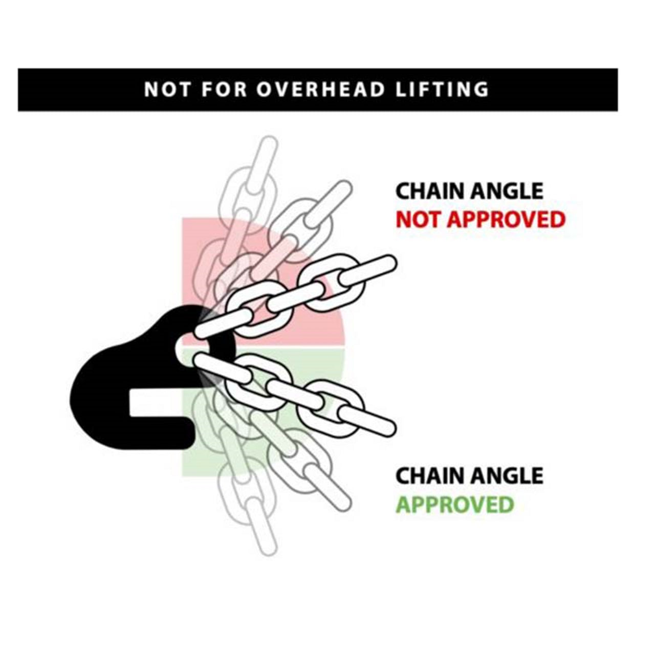 B/A Products Frame Hook with G100 Coupling Link &5 G100 Chain with Grab Hook on Other End