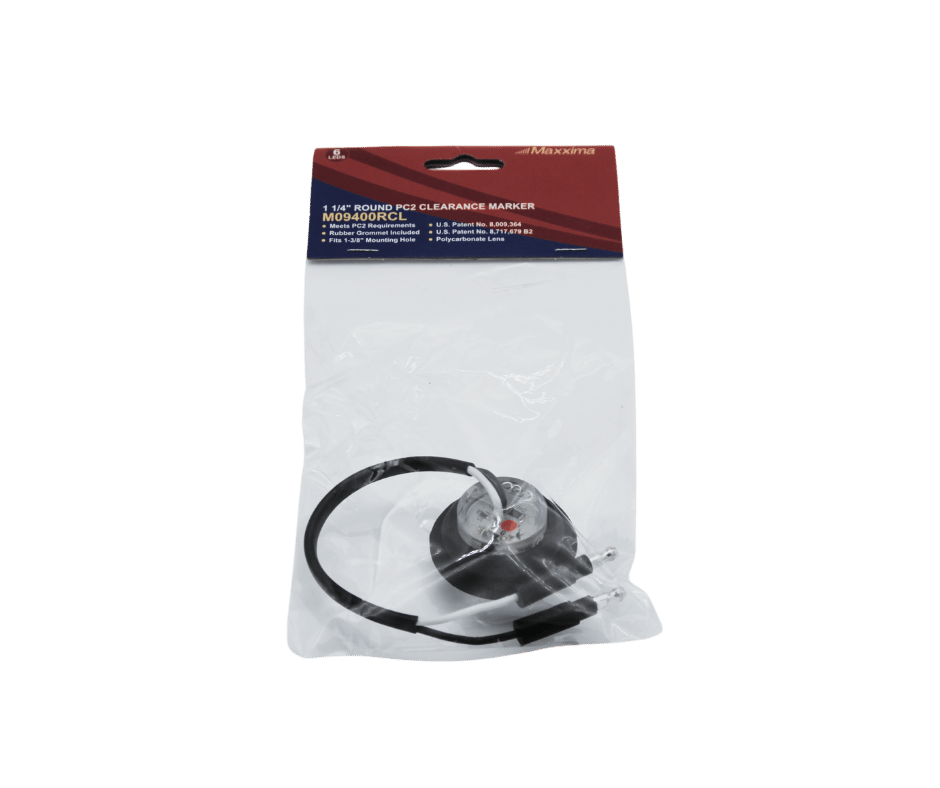 Maxxima PC2 Clearance Clear 1-1/4" Mini Marker Light