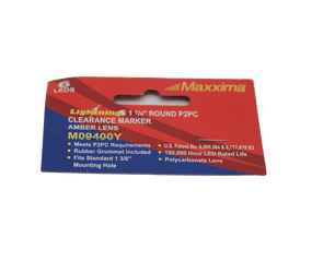 Maxxima Lightning 1 1/4" Round P2PC Clearance Marker Amber Lens M09400Y