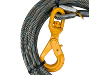 BA Products Fiber Core Winch Cable with Self-Locking Swivel Hook