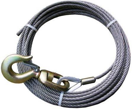 B/A Products 7/16" X 150' FIBER CORE WINCH CABLE W/ SWIVEL HOOK