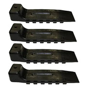black interlocking tire skates