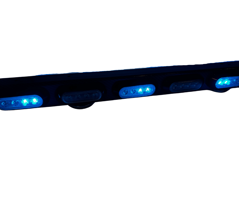 Custom 32" Light White/Blue Light Bar with 13 Maxxima M20484 Lights