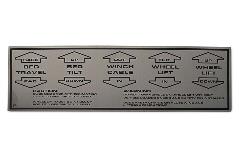 Miller Century 5 Spool Passenger Side Control Station Decal Plate