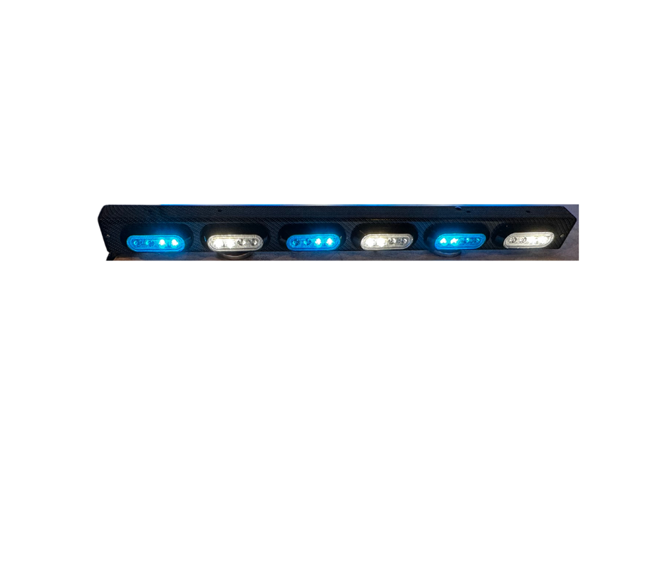 Custom 32" Light White/Blue Light Bar with 13 Maxxima M20484 Lights