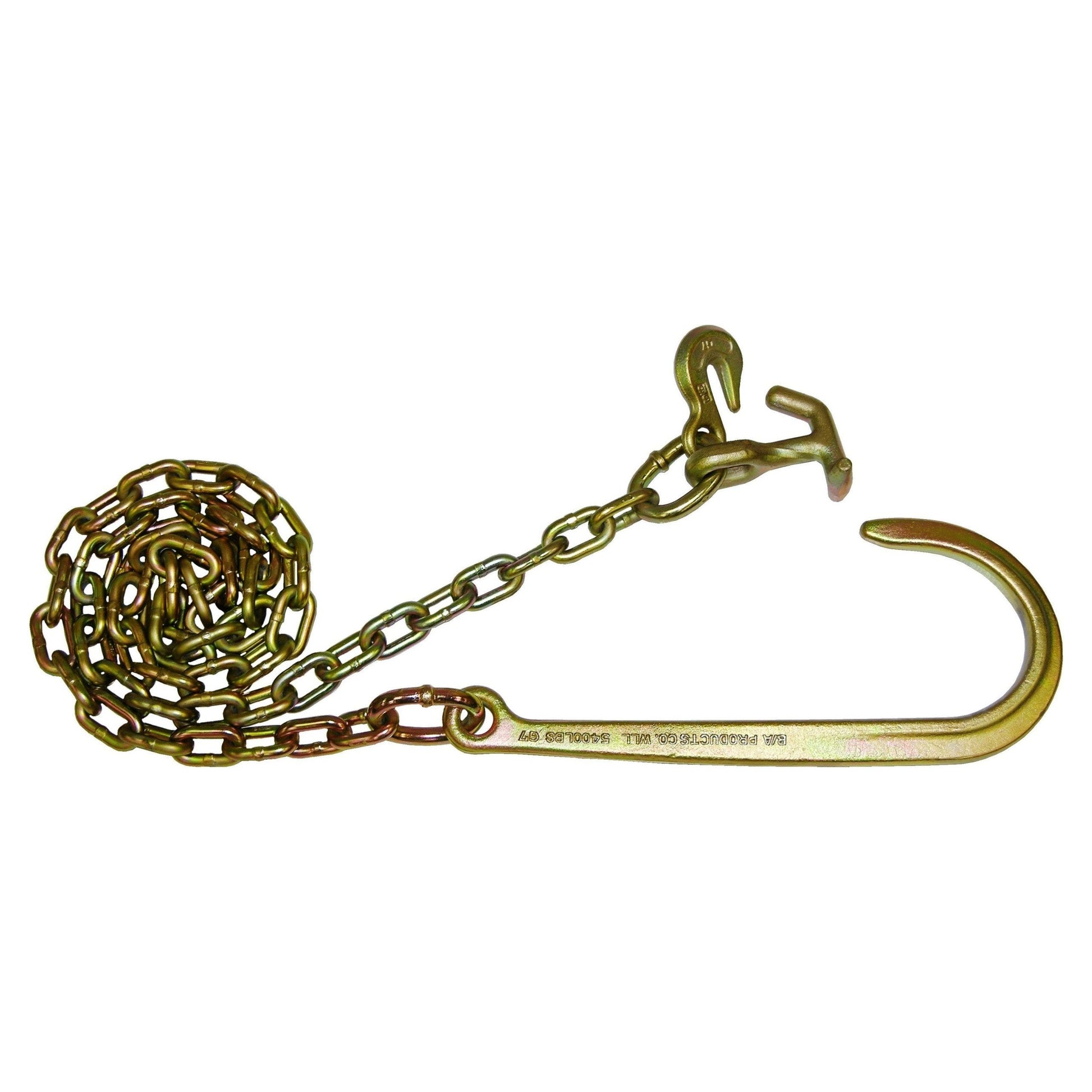B/A Products 5/16" Chain with 15″ J Hook with Grab / 6' T Hook