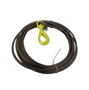 All Grip 3/8" x 50' Steel Core Self Locking Swivel Hook Winch Cable