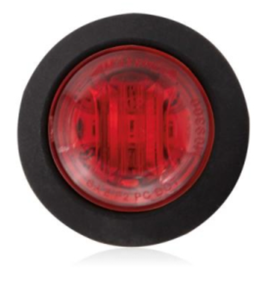 Maxxima Round Marker Lights- Red by Stephens Truck Center