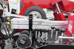 These are custom made dolly axle storage brackets that are used to store your dolly axles on the body of your light duty wrecker.