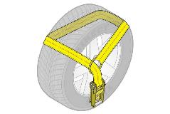 B/A Products Wheel Lift Tie-Down Strap with D-Rings 38-1-10