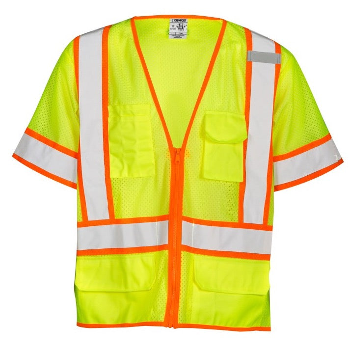 Kishigo Lime Mesh Safety Vest Class 3 - XXXL